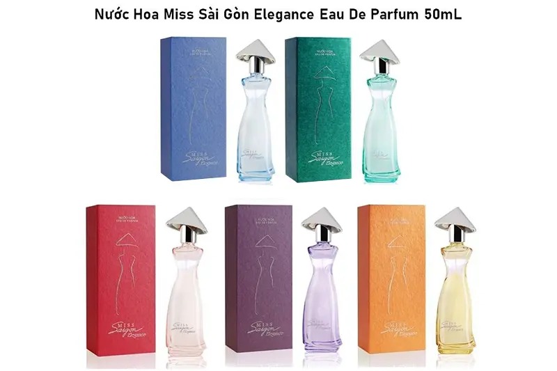 Bộ 5 Chai Nước Hoa Miss Saigon Elegance 50ml